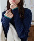 【ディスコート/Discoat】の【リピーター続出/26色展開】モチモチリブパイピングハイネック《WEB限定》 ネイビー|ID: prp329100004933451 ipo3291000000037029753
