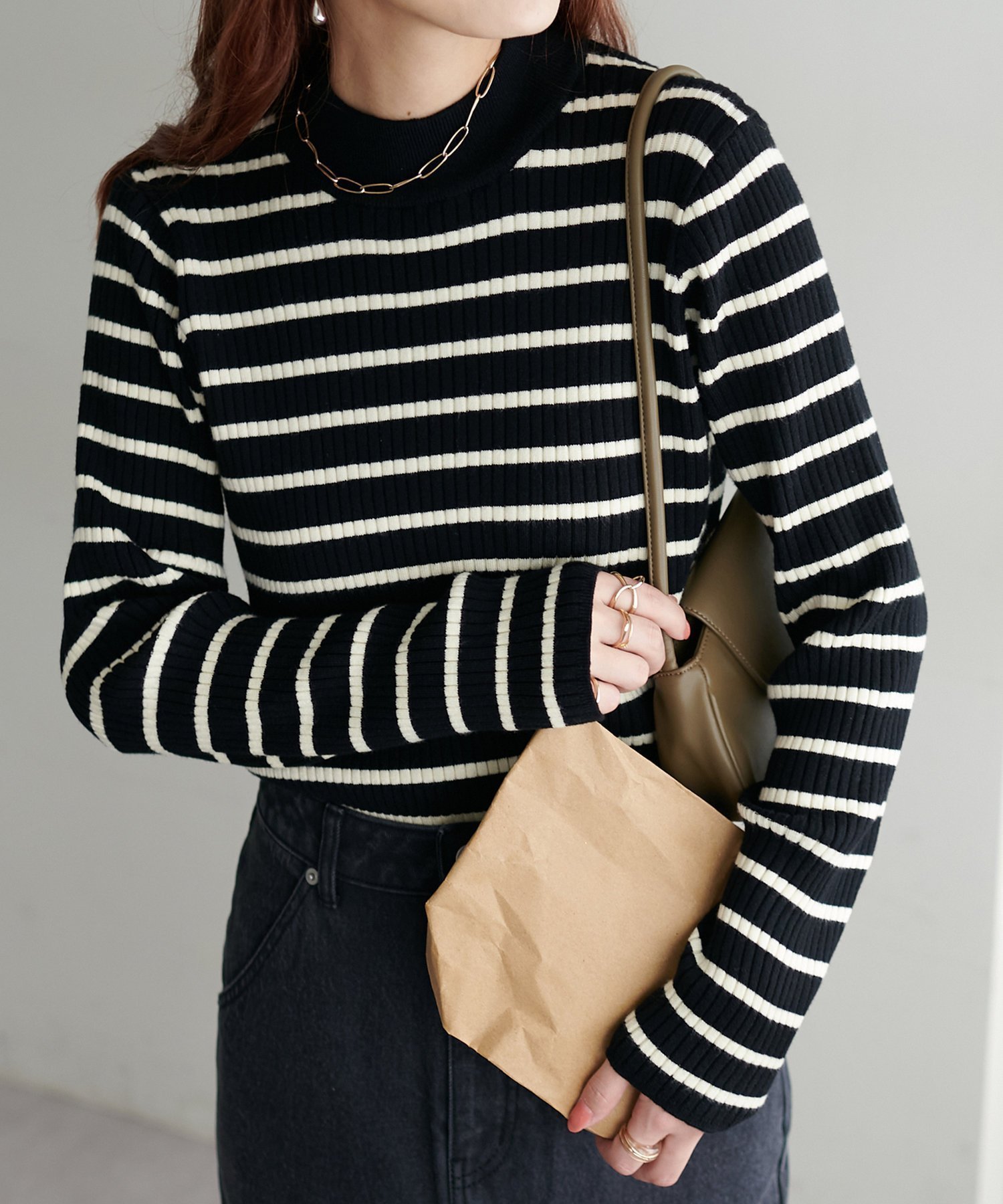 【ディスコート/Discoat】の【リピーター続出/26色展開】モチモチリブパイピングハイネック《WEB限定》 インテリア・キッズ・メンズ・レディースファッション・服の通販 founy(ファニー) 　ファッション　Fashion　レディースファッション　Fashion for Women　シンプル　Simple, Minimal　フィット　Fit, Slim Fit　ブラックその他1|ID: prp329100004933451 ipo3291000000037029764