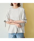 【フリークスストア/FREAK'S STORE】の袖ベロアリボンライン半袖ラグランTシャツ【限定展開】 ライトグレー|ID: prp329100004933457 ipo3291000000037366693