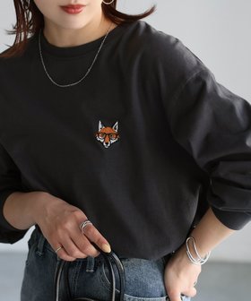 【リベリー/Riberry】のめがねキツネ胸刺繍ロンT 人気、トレンドファッション・服の通販 founy(ファニー) ファッション Fashion レディースファッション Fashion for Women トップス・カットソー Cut & Sew Tops ロングTシャツ・Tシャツ Longline T-Shirts & Tees インナー Innerwear 春 Spring 秋 Autumn カーゴパンツ Cargo Pants, Utility Pants シンプル Simple, Minimal スラックス Slacks, Dress Pants デニム Denim, Jeans Material 定番 Standard, Basic Item 長袖 Long Sleeve, Full Sleeve ベーシック Basic, Essential ロング Long, Long-Length 楽ちん Easy Fit, Comfortable ワンポイント One Point, Statement Accent 冬 Winter / This Winter おすすめ Recommended / Our Picks 夏 Summer |ID:prp329100004933458