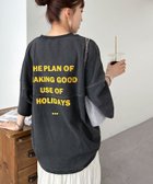 【ディスコート/Discoat】の【WEB限定】フロスト加工裏使いフットボールTシャツ 人気、トレンドファッション・服の通販 founy(ファニー) ファッション Fashion レディースファッション Fashion for Women トップス・カットソー Cut & Sew Tops シャツ・ブラウス・オフィスカジュアル Elegant Blouses & Button-Ups ロングTシャツ・Tシャツ Longline T-Shirts & Tees スウェット / スエット Sweatshirt, Sweatwear トレンド Trend, Trending Now ヴィンテージ Vintage Style thumbnail チャコールグレー|ID: prp329100004933459 ipo3291000000037029805