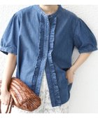 【シップス フォー ウィメン/SHIPS】の《追加 》【WEB限定】 手洗い可能 ライト オンス フリル デニム 半袖 シャツ 人気、トレンドファッション・服の通販 founy(ファニー) ファッション Fashion レディースファッション Fashion for Women トップス・カットソー Cut & Sew Tops シャツ・ブラウス・オフィスカジュアル Elegant Blouses & Button-Ups 切替 Switching, Contrast Panel デニム Denim, Jeans Material バランス Balance, Style Balance フリル Frill, Ruffle フロント Front, Front Design ボトム Bottoms, Lower Wear ポケット Pocket, Pocket Detail 半袖 Short Sleeve, Half Sleeve 夏 Summer 2026年 2026 thumbnail ブルー|ID: prp329100004933460 ipo3291000000037029807