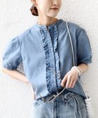 【シップス フォー ウィメン/SHIPS】の《追加 》【WEB限定】 手洗い可能 ライト オンス フリル デニム 半袖 シャツ 人気、トレンドファッション・服の通販 founy(ファニー) ファッション Fashion レディースファッション Fashion for Women トップス・カットソー Cut & Sew Tops シャツ・ブラウス・オフィスカジュアル Elegant Blouses & Button-Ups 切替 Switching, Contrast Panel デニム Denim, Jeans Material バランス Balance, Style Balance フリル Frill, Ruffle フロント Front, Front Design ボトム Bottoms, Lower Wear ポケット Pocket, Pocket Detail 半袖 Short Sleeve, Half Sleeve 夏 Summer 2026年 2026 thumbnail ライトブルー|ID: prp329100004933460 ipo3291000000037029808