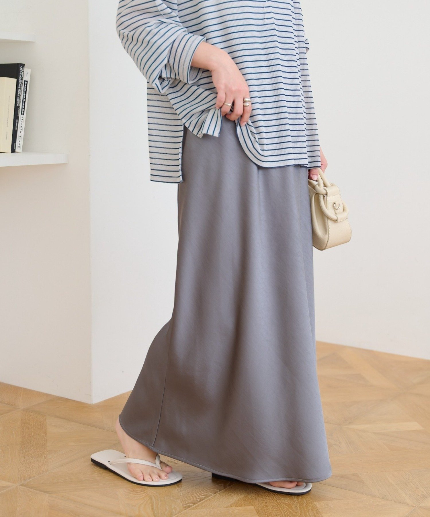 【チャオパニックティピー/CIAOPANIC TYPY】の【-3kg見え/14色展開】スタイルアップサテンスカート インテリア・キッズ・メンズ・レディースファッション・服の通販 founy(ファニー) 　ファッション　Fashion　レディースファッション　Fashion for Women　スカート　Skirts　サテン　Satin, Glossy Fabric　シンプル　Simple, Minimal　とろみ　Fluid, Flowy Fabric　バランス　Balance, Style Balance　おすすめ　Recommended / Our Picks　エレガント 上品　Elegant　グレー|ID: prp329100004933464 ipo3291000000037029837