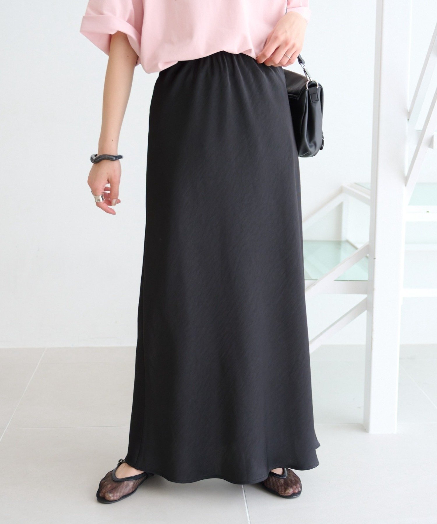 【チャオパニックティピー/CIAOPANIC TYPY】の【-3kg見え/14色展開】スタイルアップサテンスカート インテリア・キッズ・メンズ・レディースファッション・服の通販 founy(ファニー) 　ファッション　Fashion　レディースファッション　Fashion for Women　スカート　Skirts　サテン　Satin, Glossy Fabric　シンプル　Simple, Minimal　とろみ　Fluid, Flowy Fabric　バランス　Balance, Style Balance　おすすめ　Recommended / Our Picks　エレガント 上品　Elegant　ブラックその他1|ID: prp329100004933464 ipo3291000000037029840