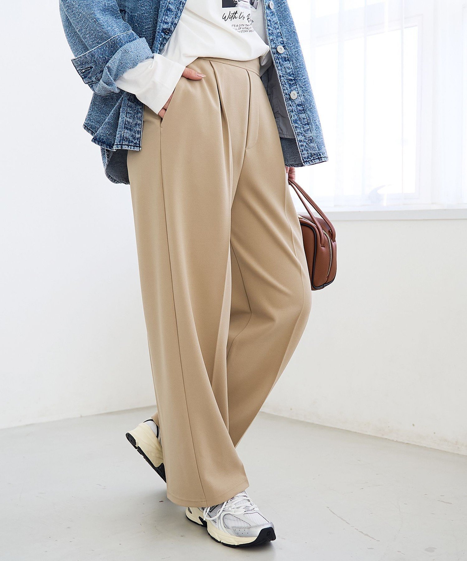 【コーエン/COEN】の【定番/新サイズ登場】イージービューティーワイドパンツ(WEB限定サイズあり) インテリア・キッズ・メンズ・レディースファッション・服の通販 founy(ファニー) 　ファッション　Fashion　レディースファッション　Fashion for Women　パンツ　Pants & Trousers　ウォッシュ　Washed Finish　春　Spring　洗える　Machine Washable　スウェット / スエット　Sweatshirt, Sweatwear　ストレッチ　Stretch, Stretchy Fabric　セットアップ　Set-Up, Coordinated Outfit　センター　Center, Center Line　ドローコード　Drawcord, Drawstring Cord　定番　Standard, Basic Item　バランス　Balance, Style Balance　ベーシック　Basic, Essential　ポケット　Pocket, Pocket Detail　ルーズ　Loose, Oversized　ワイド　Wide, Wide Fit　S/S・春夏　SS, Spring/Summer, Warm Season　おすすめ　Recommended / Our Picks　夏　Summer　2026年　2026　BEIGE|ID: prp329100004933465 ipo3291000000037029843