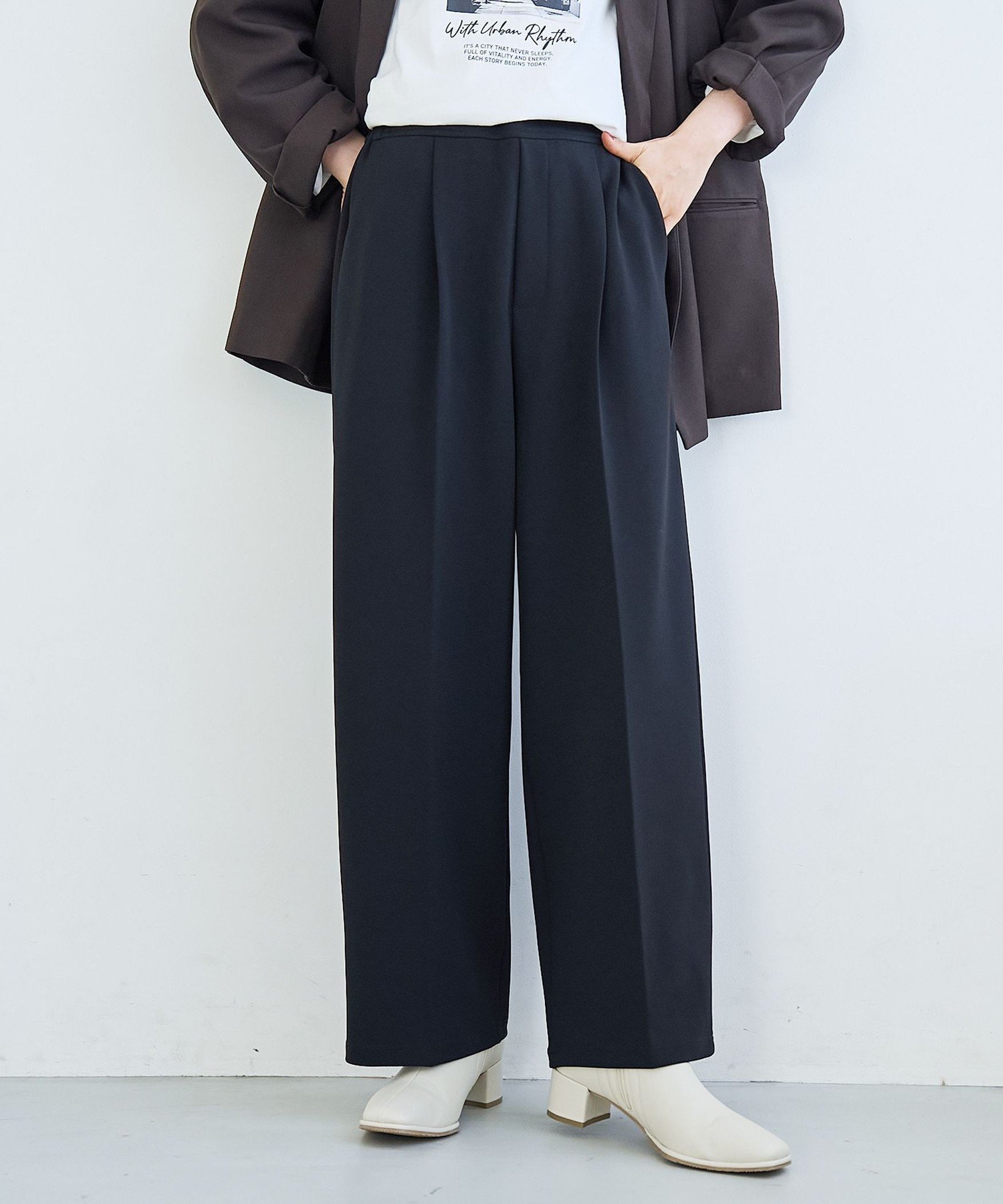 【コーエン/COEN】の【定番/新サイズ登場】イージービューティーワイドパンツ(WEB限定サイズあり) インテリア・キッズ・メンズ・レディースファッション・服の通販 founy(ファニー) 　ファッション　Fashion　レディースファッション　Fashion for Women　パンツ　Pants & Trousers　ウォッシュ　Washed Finish　春　Spring　洗える　Machine Washable　スウェット / スエット　Sweatshirt, Sweatwear　ストレッチ　Stretch, Stretchy Fabric　セットアップ　Set-Up, Coordinated Outfit　センター　Center, Center Line　ドローコード　Drawcord, Drawstring Cord　定番　Standard, Basic Item　バランス　Balance, Style Balance　ベーシック　Basic, Essential　ポケット　Pocket, Pocket Detail　ルーズ　Loose, Oversized　ワイド　Wide, Wide Fit　S/S・春夏　SS, Spring/Summer, Warm Season　おすすめ　Recommended / Our Picks　夏　Summer　2026年　2026　BLACK|ID: prp329100004933465 ipo3291000000037029844