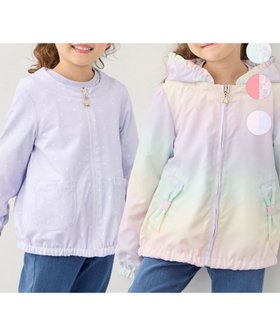 【エニー/ANY / KIDS】の【フード取り外し/洗濯機可能】撥水加工リバーシブルゾン 大人の最旬トレンドファッション＆コーディネート founy(ファウニー) ファッション Fashion キッズファッション Fashion for Kids ガーリー Girly, Feminine Style チャーム Charm, Pendant ネコ Cat, Feline Motif ブルゾン Blouson, Bomber Jacket ポケット Pocket, Pocket Detail モチーフ Motif, Design Theme 無地 Plain, Solid Color リバーシブル Reversible, Two-Sided リボン Ribbon, Bow |ID:prp329100004933488