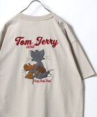 【マルカワ/MARUKAWA】のTom and Jerry トムとジェリー Tシャツ メンズ オーバーサイズ ワンポイント サガラ刺繍 半袖 ティーシャツ レディース ユニセックス ベージュ|ID: prp329100004933491 ipo3291000000037029964