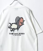 【マルカワ/MARUKAWA】のTom and Jerry トムとジェリー Tシャツ メンズ オーバーサイズ ワンポイント サガラ刺繍 半袖 ティーシャツ レディース ユニセックス ホワイト|ID: prp329100004933491 ipo3291000000037245749