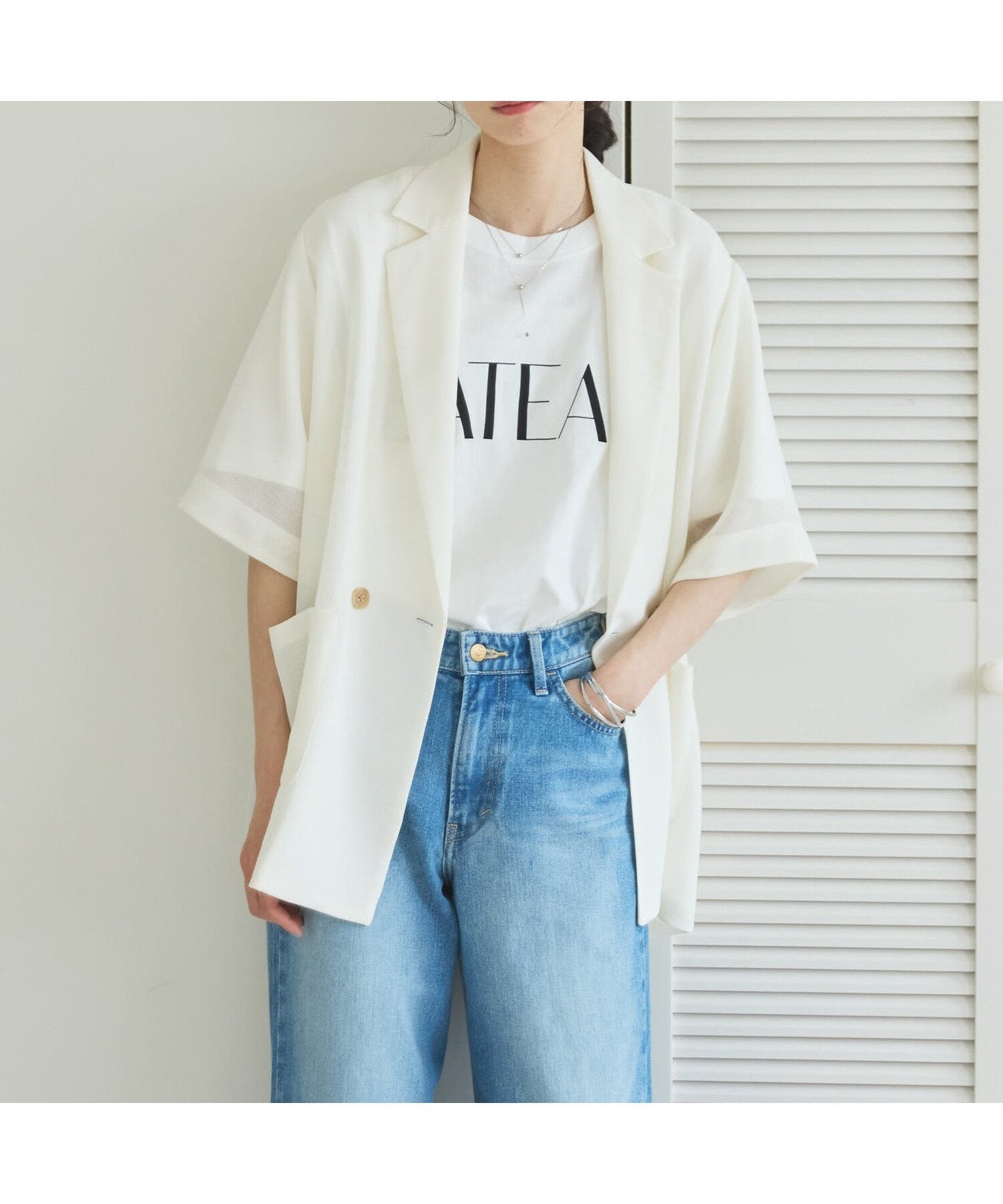 【ドゥ アルシーヴ/Doux archives】のメッシュ半袖ジャケット インテリア・キッズ・メンズ・レディースファッション・服の通販 founy(ファニー) 　ファッション　Fashion　レディースファッション　Fashion for Women　アウター　Coat / Outerwear Collection　レディースジャケット・軽アウター　Jackets　インナー　Innerwear　切替　Switching, Contrast Panel　シアー　Sheer, See-Through　ジャケット　Jacket, Outerwear　人気　Popular, Best Seller　半袖　Short Sleeve, Half Sleeve　メッシュ　Mesh, Net Fabric　夏　Summer　OFF WHITE|ID: prp329100004933513 ipo3291000000037030051