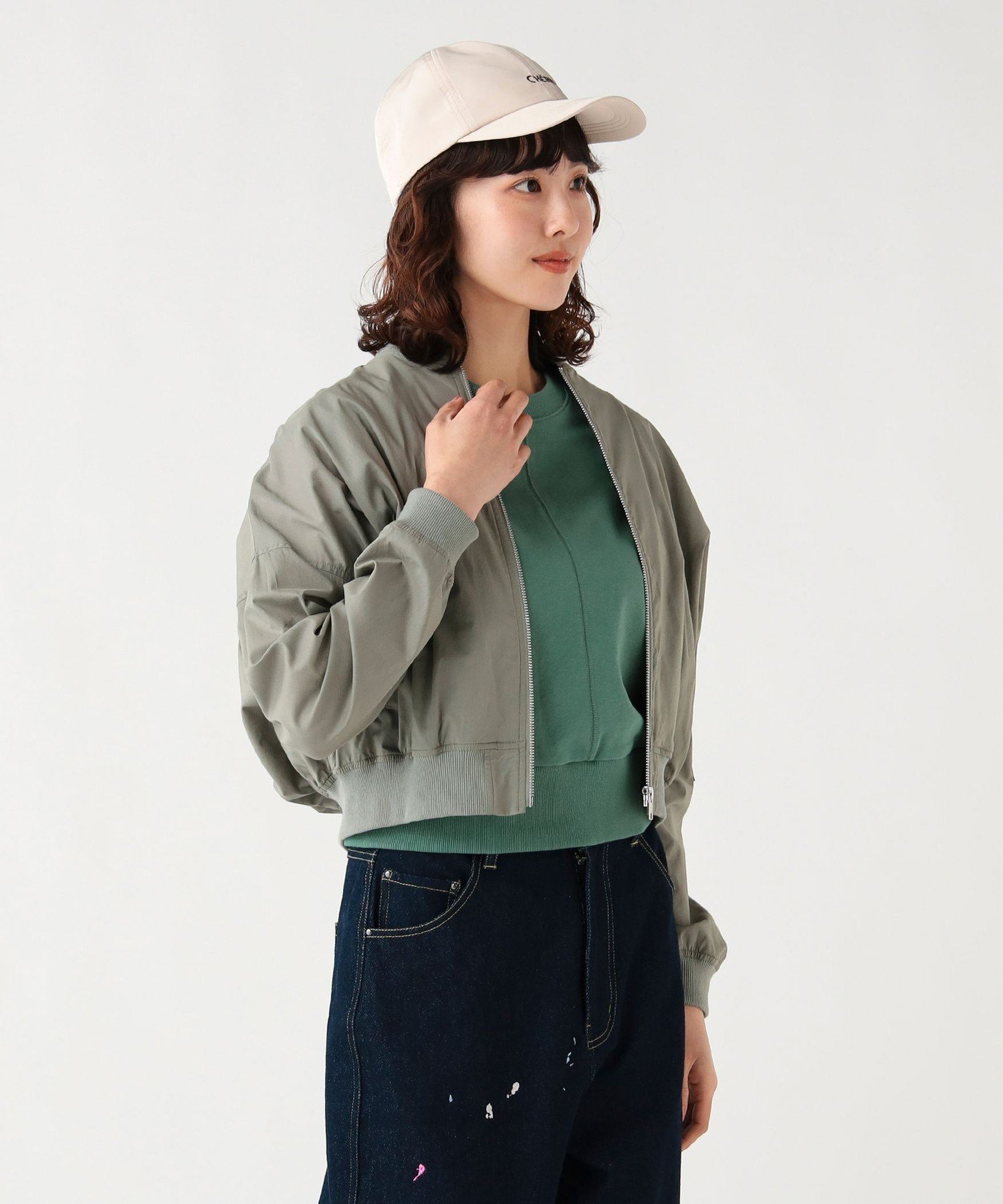 【ビームス ハート/BEAMS HEART】のコットン ショート MA-1 インテリア・キッズ・メンズ・レディースファッション・服の通販 founy(ファニー) 　ファッション　Fashion　レディースファッション　Fashion for Women　アウター　Coat / Outerwear Collection　MA-1ジャケット　MA-1 Bomber Jackets / Flight Jackets　おすすめ　Recommended / Our Picks　コンパクト　Compact, Small Size　ショート　Short, Short Length　デニム　Denim, Jeans Material　トレンド　Trend, Trending Now　フォルム　Silhouette, Form　ミックス　Mix, Mixed Style　ミリタリー　Military, Army Style　ロング　Long, Long-Length　定番　Standard, Basic Item　LIGHT GREEN|ID: prp329100004933515 ipo3291000000037030059