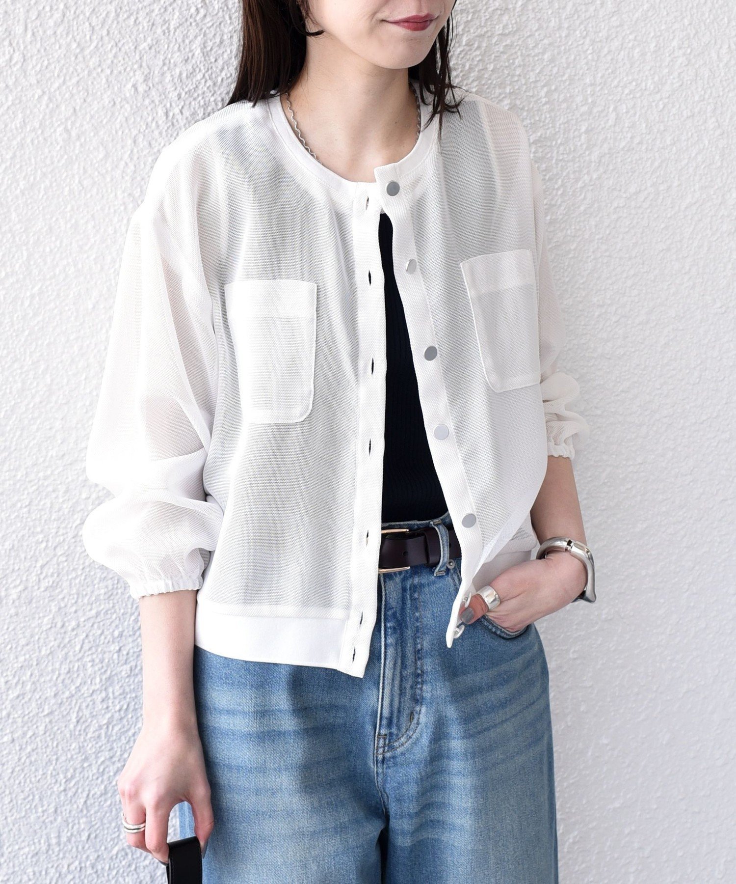 【シップス フォー ウィメン/SHIPS】のSHIPS Colors 手洗い可能 メッシュ ノーカラー ハオリ 2 インテリア・キッズ・メンズ・レディースファッション・服の通販 founy(ファニー) 　ファッション　Fashion　レディースファッション　Fashion for Women　カーディガン　Cardigan, Knitwear　ドット　Polka Dot, Dot Pattern　ブルゾン　Blouson, Bomber Jacket　メッシュ　Mesh, Net Fabric　メンズ　Men's, Menswear　アウトレット　Outlet / Clearance　おすすめ　Recommended / Our Picks　ビジネス 仕事 通勤　Business / Work / Commuting　オフホワイト|ID: prp329100004933518 ipo3291000000037030069