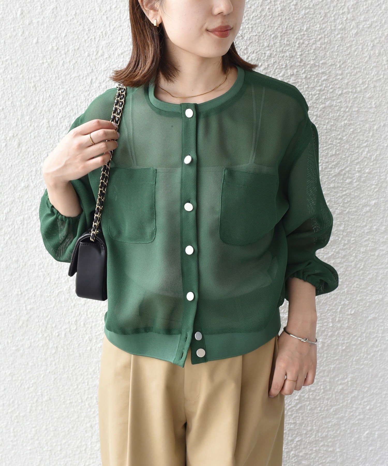 【シップス フォー ウィメン/SHIPS】のSHIPS Colors 手洗い可能 メッシュ ノーカラー ハオリ 2 インテリア・キッズ・メンズ・レディースファッション・服の通販 founy(ファニー) 　ファッション　Fashion　レディースファッション　Fashion for Women　カーディガン　Cardigan, Knitwear　ドット　Polka Dot, Dot Pattern　ブルゾン　Blouson, Bomber Jacket　メッシュ　Mesh, Net Fabric　メンズ　Men's, Menswear　アウトレット　Outlet / Clearance　おすすめ　Recommended / Our Picks　ビジネス 仕事 通勤　Business / Work / Commuting　ダークグリーン|ID: prp329100004933518 ipo3291000000037030072