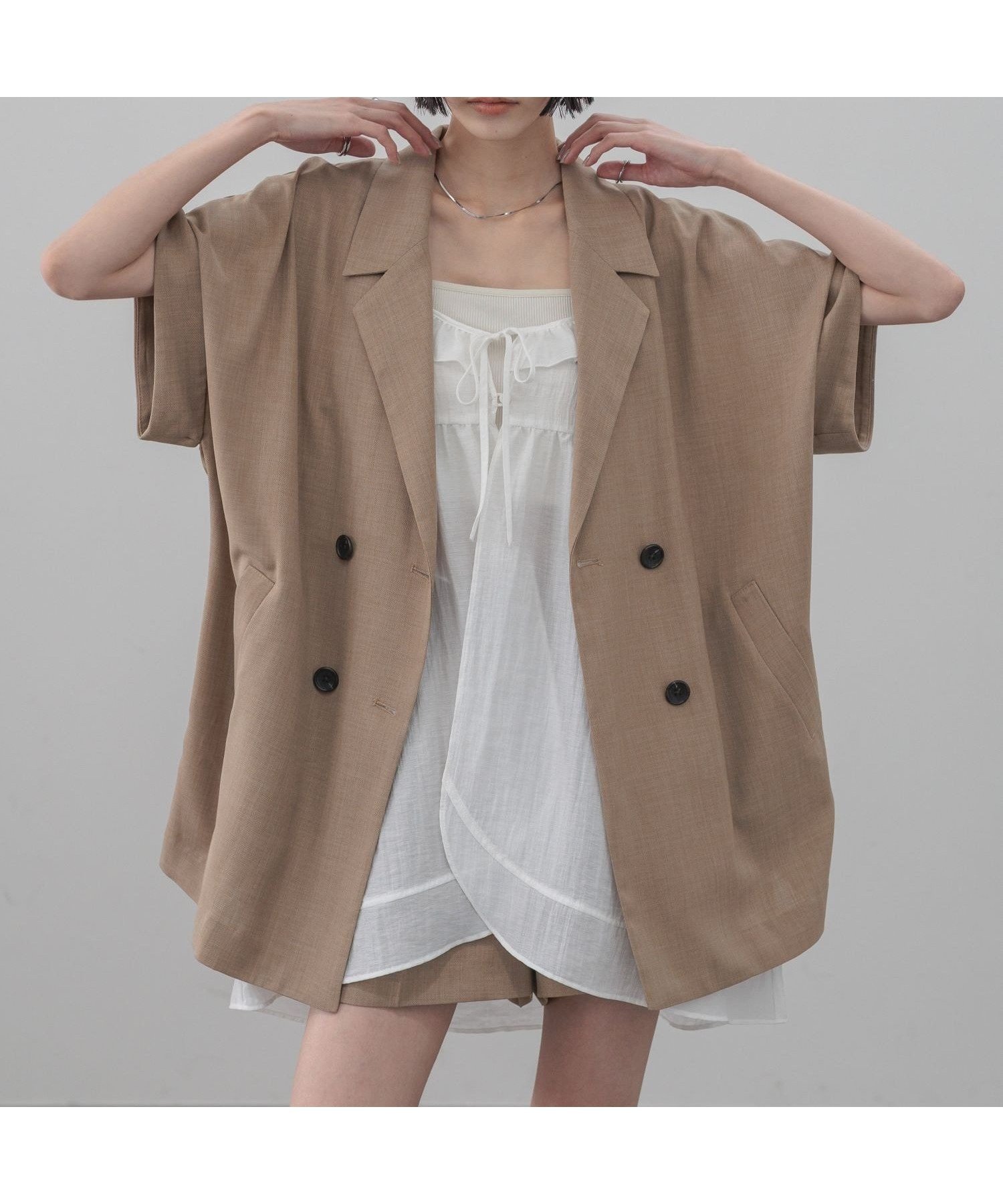 【ローリーズファーム/LOWRYS FARM】のバスケットダブルジャケット 人気、トレンドファッション・服の通販 founy(ファニー) 　ファッション　Fashion　レディースファッション　Fashion for Women　アウター　Coat / Outerwear Collection　レディースジャケット・軽アウター　Jackets　おすすめ　Recommended / Our Picks　クール　Cool, Chic　ショート　Short, Short Length　セットアップ　Set-Up, Coordinated Outfit　タイトスカート　Pencil Skirt, Tight Skirt　ダブル　Double, Double-Breasted　バランス　Balance, Style Balance　ボトム　Bottoms, Lower Wear　ミドル　Middle Length, Mid Height　 other-1|ID: prp329100004933521 ipo3291000000037030082