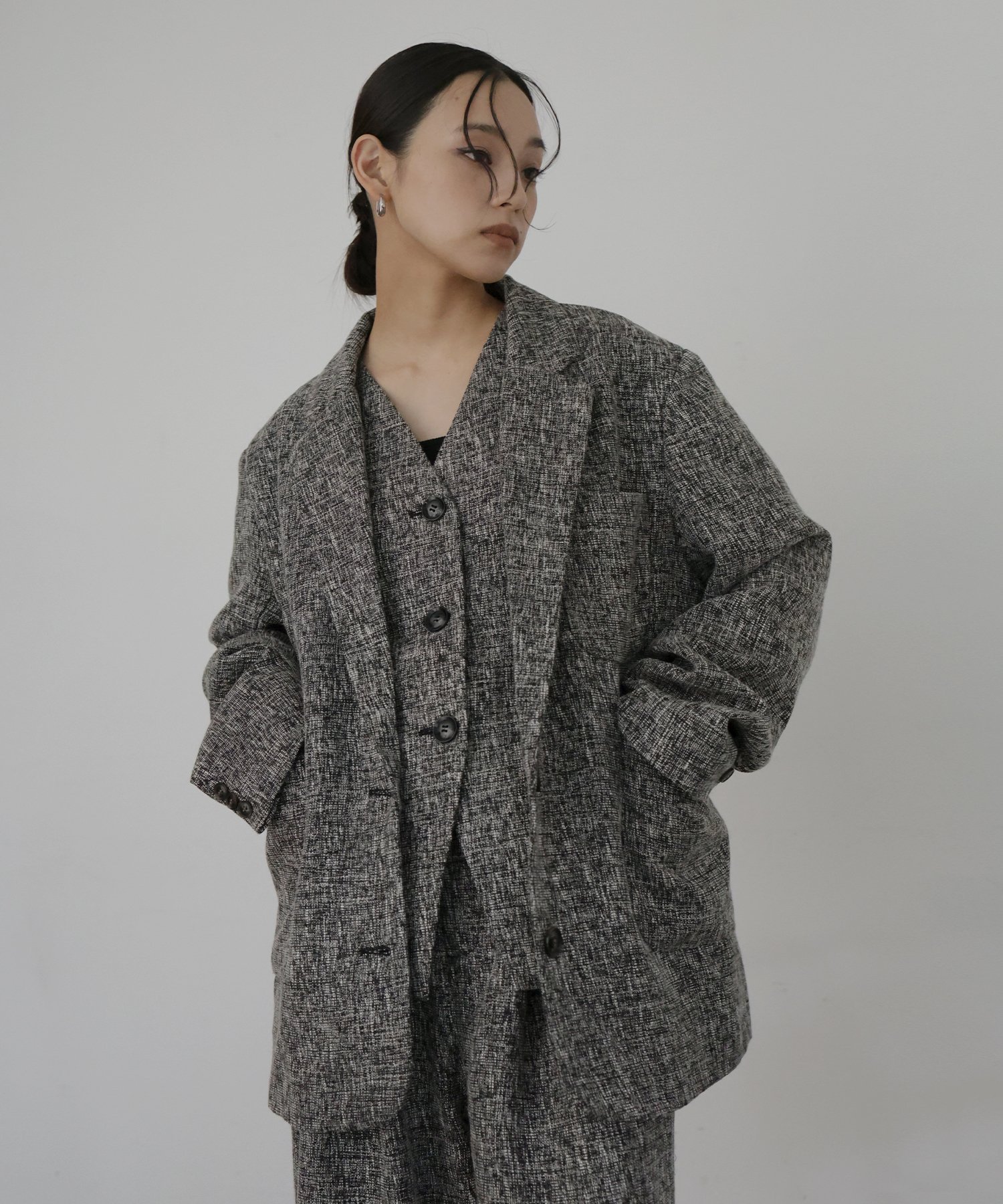 【ヘラム/hellam】のサマーツイードジャケット 人気、トレンドファッション・服の通販 founy(ファニー) 　ファッション　Fashion　レディースファッション　Fashion for Women　アウター　Coat / Outerwear Collection　レディースジャケット・軽アウター　Jackets　セットアップ　Set-Up, Coordinated Outfit　 other-1|ID: prp329100004933523 ipo3291000000037030092
