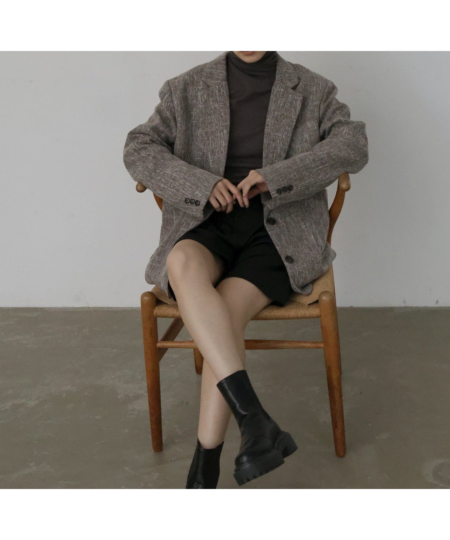 【ヘラム/hellam】のサマーツイードジャケット インテリア・キッズ・メンズ・レディースファッション・服の通販 founy(ファニー) 　ファッション　Fashion　レディースファッション　Fashion for Women　アウター　Coat / Outerwear Collection　レディースジャケット・軽アウター　Jackets　セットアップ　Set-Up, Coordinated Outfit　ブラウン|ID: prp329100004933523 ipo3291000000037030095