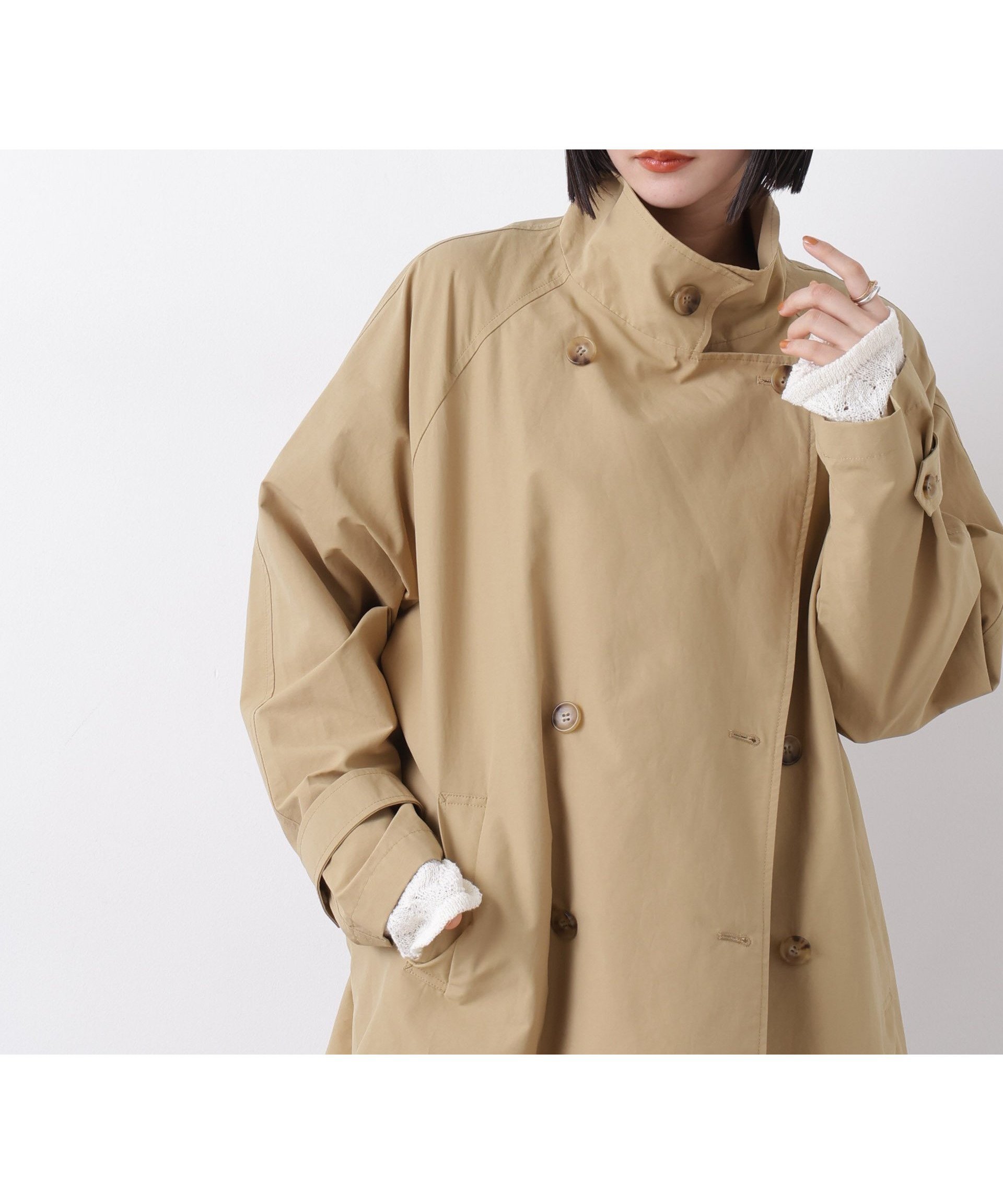 【ナノ ユニバース/nano universe】の撥水 花粉ガード ショートトレンチコート 人気、トレンドファッション・服の通販 founy(ファニー) 　ファッション　Fashion　レディースファッション　Fashion for Women　アウター　Coat / Outerwear Collection　コート・ロングコート・ピーコート　Long Coats, Peacoats & More　トレンチコート / 春秋の定番アウター　Trench Coats　インナー　Innerwear　ウォッシャブル　Machine Washable　ショート　Short, Short Length　スタンド　Stand Collar, Upright Stand　スリーブ　Sleeve, Long Sleeve / Short Sleeve　デニム　Denim, Jeans Material　トレンド　Trend, Trending Now　定番　Standard, Basic Item　リラックス　Relax, Relaxed Fit　ワイド　Wide, Wide Fit　アウトレット　Outlet / Clearance　2026年　2026　 other-1|ID: prp329100004933525 ipo3291000000037030101