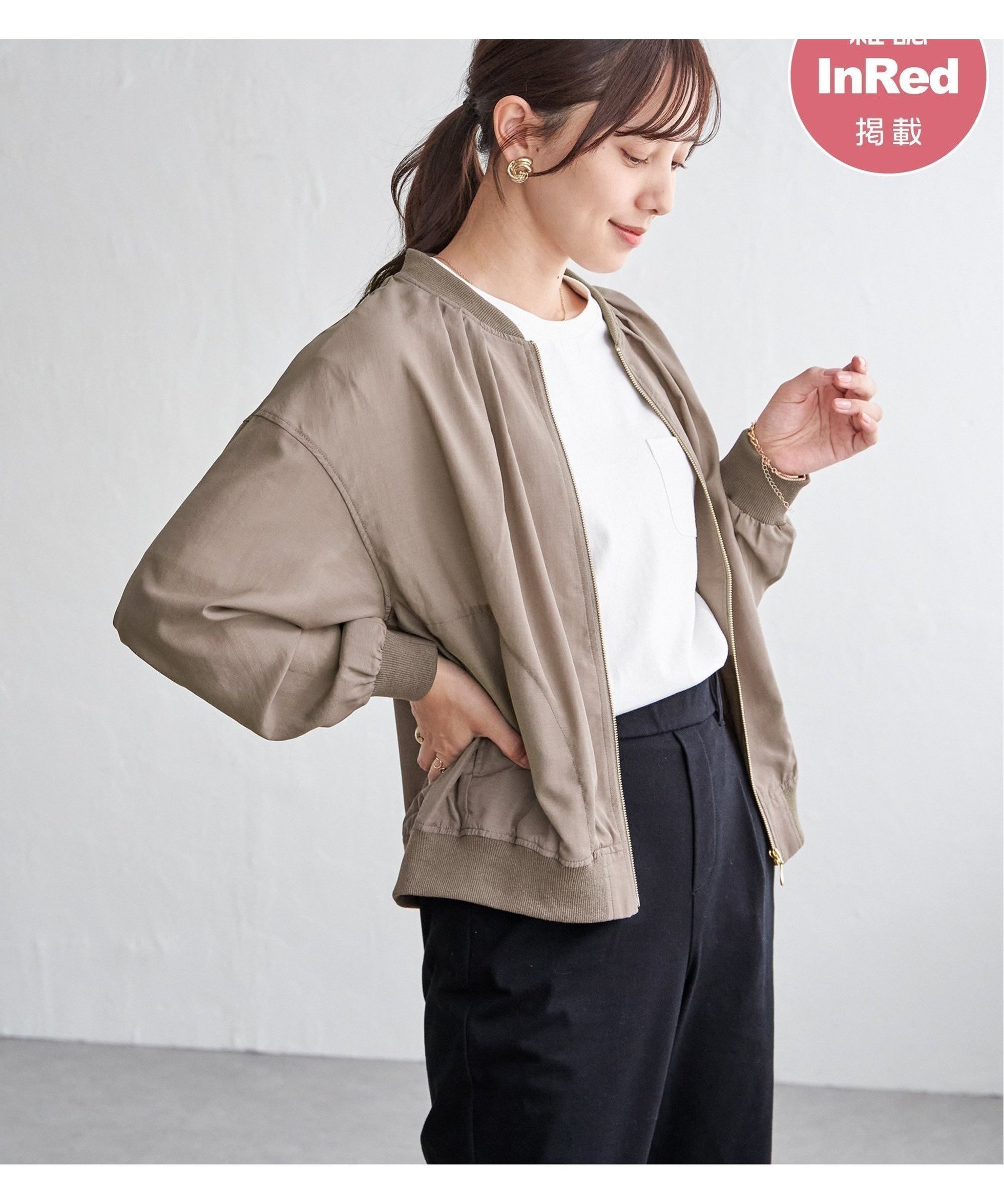 【イッカ/ikka】の【雑誌InRed5月号掲載】シアーリブブルゾン インテリア・キッズ・メンズ・レディースファッション・服の通販 founy(ファニー) 　雑誌掲載アイテム　Magazine Picks & Fashion Features　ファッション雑誌　Fashion Magazines　インレッド　InRed　ファッション　Fashion　レディースファッション　Fashion for Women　アウター　Coat / Outerwear Collection　ブルゾンジャケット・スポーティアウター　Blouson Jackets　5月号　May Issue　シアー　Sheer, See-Through　バランス　Balance, Style Balance　ブルゾン　Blouson, Bomber Jacket　雑誌　Magazine, Fashion Magazine　コーヒー|ID: prp329100004933534 ipo3291000000037030145