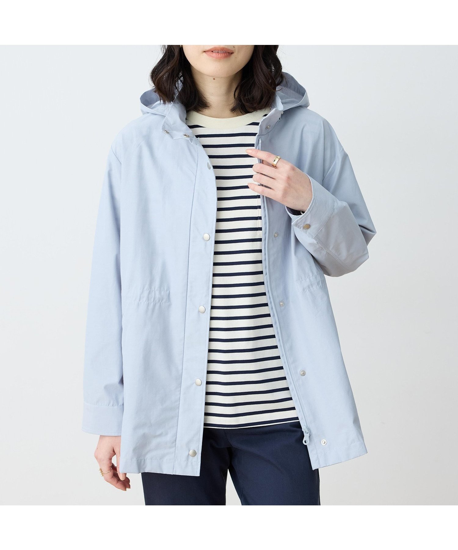 【デコイ/DECOY Since1981】のマウンテンパーカー【はっ水】【花粉が落ちやすい】 インテリア・キッズ・メンズ・レディースファッション・服の通販 founy(ファニー) 　ファッション　Fashion　レディースファッション　Fashion for Women　トップス・カットソー　Cut & Sew Tops　レディースパーカー・カジュアルフーディー　Casual Hoodies & Sweatshirts　おすすめ　Recommended / Our Picks　アウトドア　Outdoor Clothing　シンプル　Simple, Minimal　チェック　Check, Plaid, Tartan　ドローコード　Drawcord, Drawstring Cord　パーカー　Hoodie, Parka　サックス|ID: prp329100004933537 ipo3291000000037030156