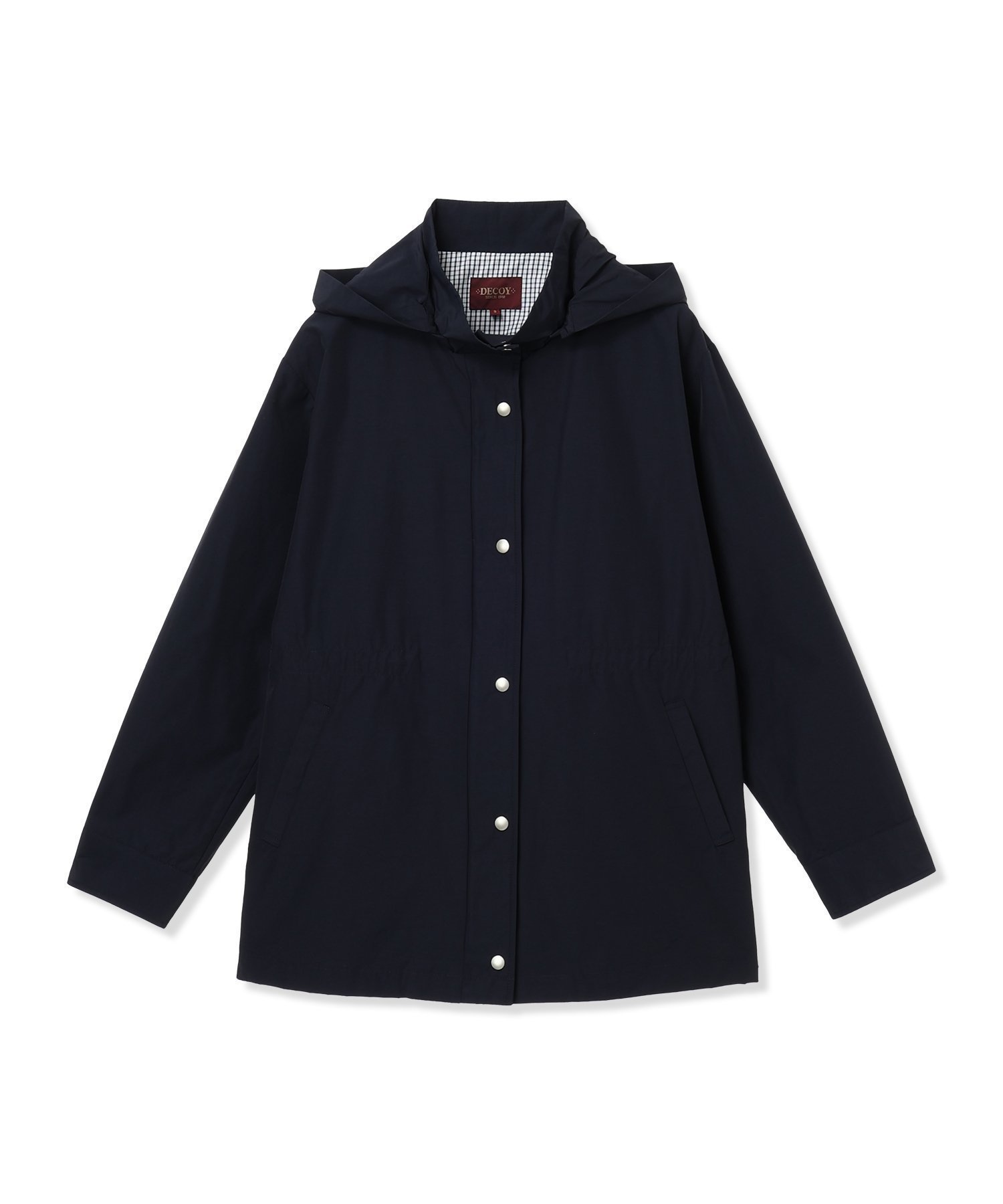【デコイ/DECOY Since1981】のマウンテンパーカー【はっ水】【花粉が落ちやすい】 インテリア・キッズ・メンズ・レディースファッション・服の通販 founy(ファニー) 　ファッション　Fashion　レディースファッション　Fashion for Women　トップス・カットソー　Cut & Sew Tops　レディースパーカー・カジュアルフーディー　Casual Hoodies & Sweatshirts　おすすめ　Recommended / Our Picks　アウトドア　Outdoor Clothing　シンプル　Simple, Minimal　チェック　Check, Plaid, Tartan　ドローコード　Drawcord, Drawstring Cord　パーカー　Hoodie, Parka　ネイビー|ID: prp329100004933537 ipo3291000000037030157