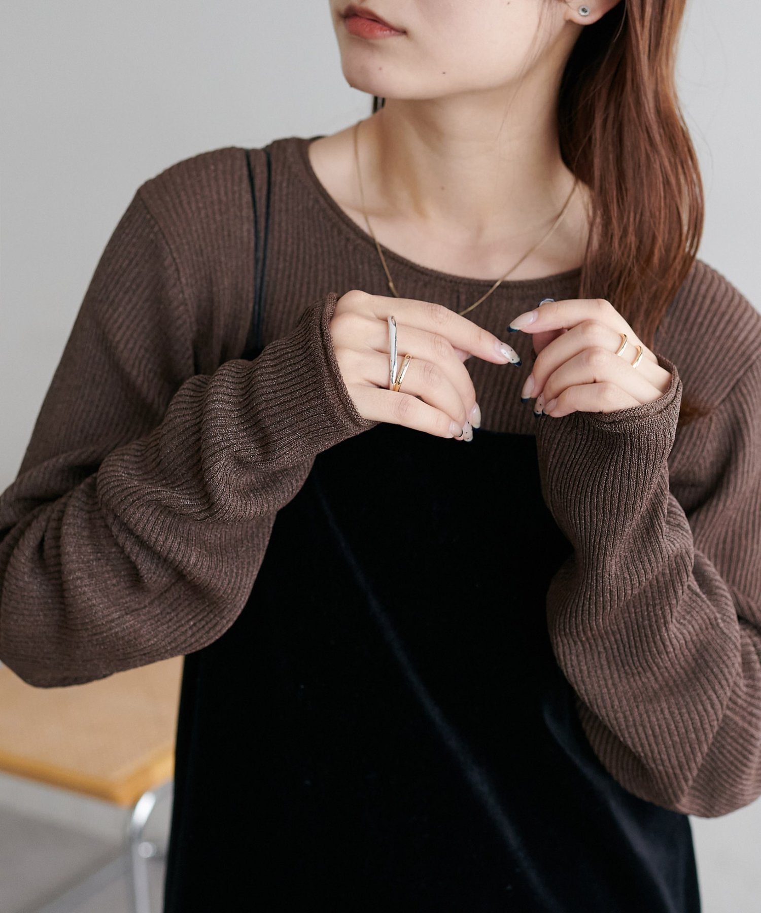 【ディスコート/Discoat】の【インナー使いにも◎/WEB限定】ラメリブショートプルオーバー インテリア・キッズ・メンズ・レディースファッション・服の通販 founy(ファニー) 　ファッション　Fashion　レディースファッション　Fashion for Women　トップス・カットソー　Cut & Sew Tops　カジュアルプルオーバー・ニットトップス　Pullovers & Knit Tops / Casual Pullovers　インナー　Innerwear　シンプル　Simple, Minimal　ジャケット　Jacket, Outerwear　スウェット / スエット　Sweatshirt, Sweatwear　スラックス　Slacks, Dress Pants　デニム　Denim, Jeans Material　プリーツ　Pleats, Pleated　ロング　Long, Long-Length　ワイド　Wide, Wide Fit　春　Spring　モカ|ID: prp329100004933541 ipo3291000000037030187