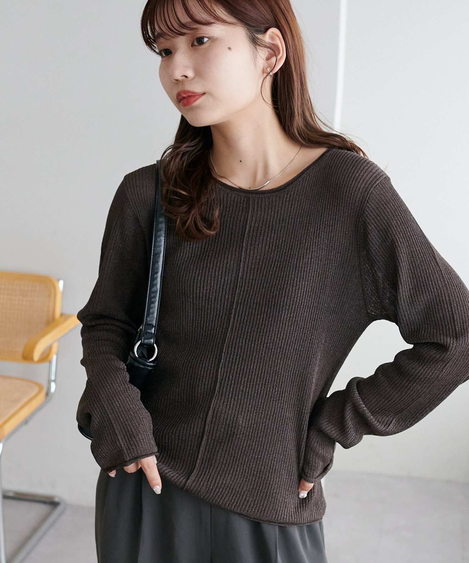 【ディスコート/Discoat】の【インナー使いにも◎/WEB限定】ラメリブショートプルオーバー インテリア・キッズ・メンズ・レディースファッション・服の通販 founy(ファニー) 　ファッション　Fashion　レディースファッション　Fashion for Women　トップス・カットソー　Cut & Sew Tops　カジュアルプルオーバー・ニットトップス　Pullovers & Knit Tops / Casual Pullovers　インナー　Innerwear　シンプル　Simple, Minimal　ジャケット　Jacket, Outerwear　スウェット / スエット　Sweatshirt, Sweatwear　スラックス　Slacks, Dress Pants　デニム　Denim, Jeans Material　プリーツ　Pleats, Pleated　ロング　Long, Long-Length　ワイド　Wide, Wide Fit　春　Spring　チャコールグレー|ID: prp329100004933541 ipo3291000000037030189