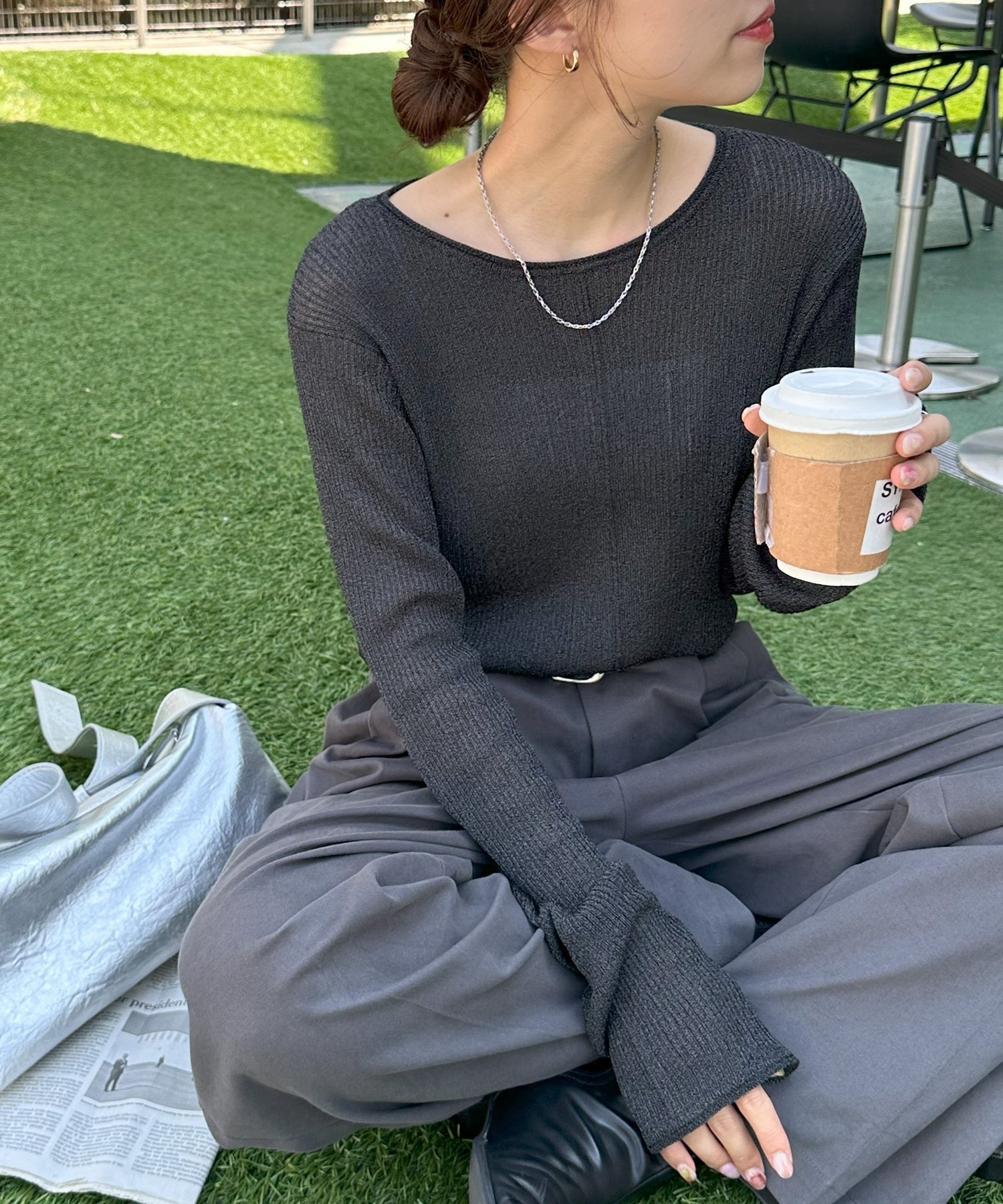 【ディスコート/Discoat】の【インナー使いにも◎/WEB限定】ラメリブショートプルオーバー インテリア・キッズ・メンズ・レディースファッション・服の通販 founy(ファニー) 　ファッション　Fashion　レディースファッション　Fashion for Women　トップス・カットソー　Cut & Sew Tops　カジュアルプルオーバー・ニットトップス　Pullovers & Knit Tops / Casual Pullovers　インナー　Innerwear　シンプル　Simple, Minimal　ジャケット　Jacket, Outerwear　スウェット / スエット　Sweatshirt, Sweatwear　スラックス　Slacks, Dress Pants　デニム　Denim, Jeans Material　プリーツ　Pleats, Pleated　ロング　Long, Long-Length　ワイド　Wide, Wide Fit　春　Spring　ブラック|ID: prp329100004933541 ipo3291000000037030190