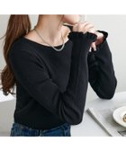 【ディスコート/Discoat】の【着回し力◎/手洗い可能】袖口フリルプルオーバー《WEB限定》 人気、トレンドファッション・服の通販 founy(ファニー) ファッション Fashion レディースファッション Fashion for Women トップス・カットソー Cut & Sew Tops カジュアルプルオーバー・ニットトップス Pullovers & Knit Tops / Casual Pullovers おすすめ Recommended / Our Picks インナー Innerwear キャミワンピース Cami Dress, Slip Dress シンプル Simple, Minimal ジャケット Jacket, Outerwear フリル Frill, Ruffle ベロア Velour, Soft Velvet リブニット Rib Knit, Ribbed Knit thumbnail ブラック|ID: prp329100004933552 ipo3291000000037030252