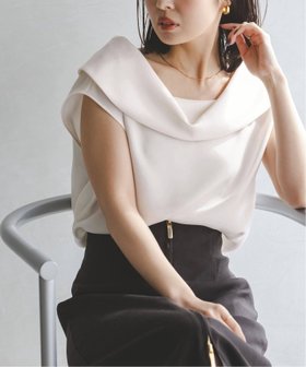 【ノーブル / スピック&スパン/NOBLE / Spick & Span】のヘビーキュプラオフタートルカラーブラウス 人気、トレンドファッション・服の通販 founy(ファニー) ファッション Fashion レディースファッション Fashion for Women トップス・カットソー Cut & Sew Tops シャツ・ブラウス・オフィスカジュアル Elegant Blouses & Button-Ups エレガント 上品 Elegant チェーン Chain, Chain Strap ドロップ Drop Shoulder, Dropped Style |ID:prp329100004933553