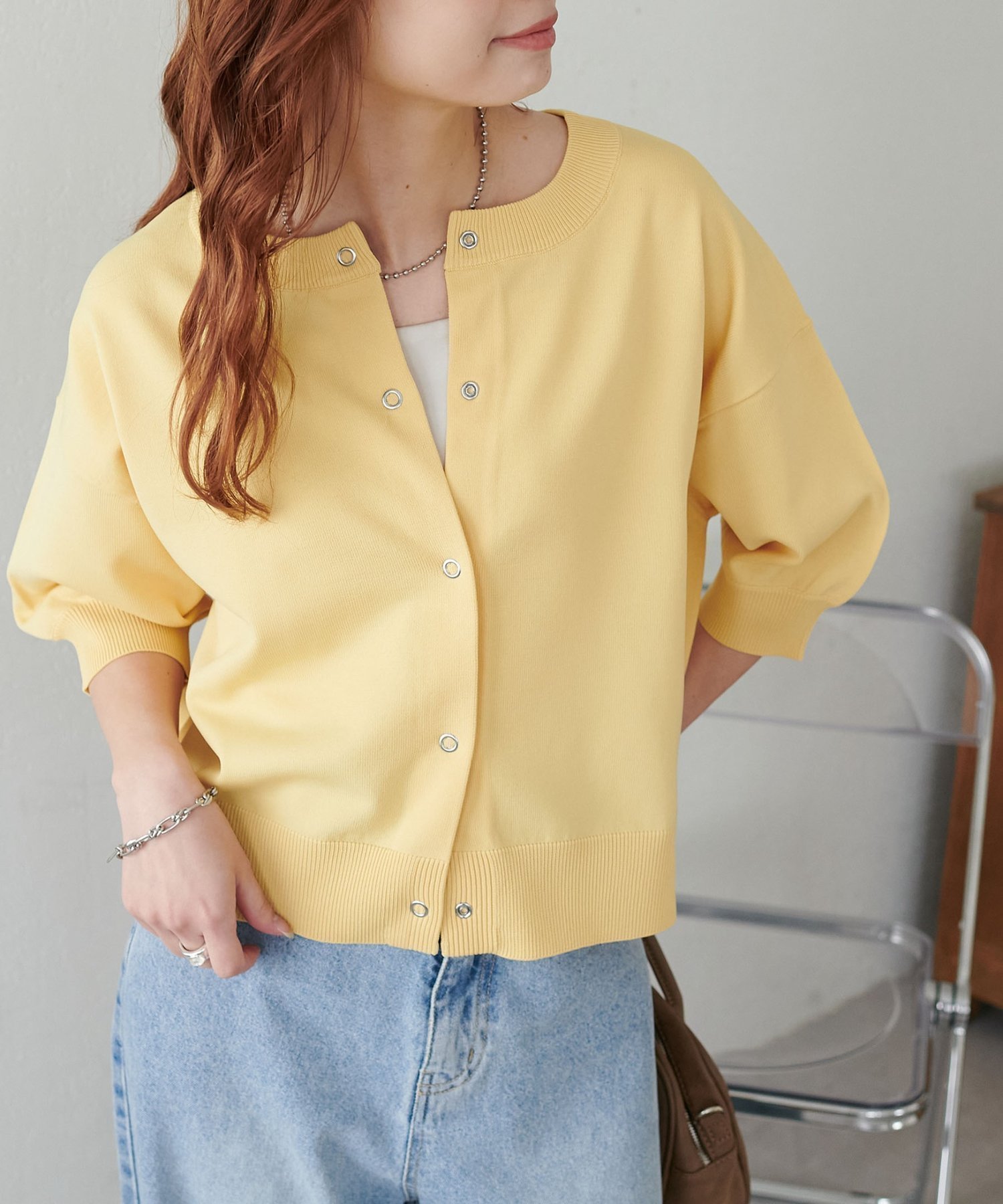 【ディスコート/Discoat】の【新色追加/夏の羽織に♪】ライトスポンディッシュ半袖カーディガン《WEB限定》 インテリア・キッズ・メンズ・レディースファッション・服の通販 founy(ファニー) 　ファッション　Fashion　レディースファッション　Fashion for Women　トップス・カットソー　Cut & Sew Tops　カーディガン・羽織り　Layered Style Cardigans　カーディガン　Cardigan, Knitwear　キャミ　Camisole, Cami Top　コンパクト　Compact, Small Size　今季　This Season, Current Season　ショート　Short, Short Length　ティアードスカート　Tiered Skirt, Flounced Skirt　バランス　Balance, Style Balance　フロント　Front, Front Design　半袖　Short Sleeve, Half Sleeve　羽織　Haori, Light Jacket　おすすめ　Recommended / Our Picks　夏　Summer　レモンイエロー|ID: prp329100004933554 ipo3291000000037030261