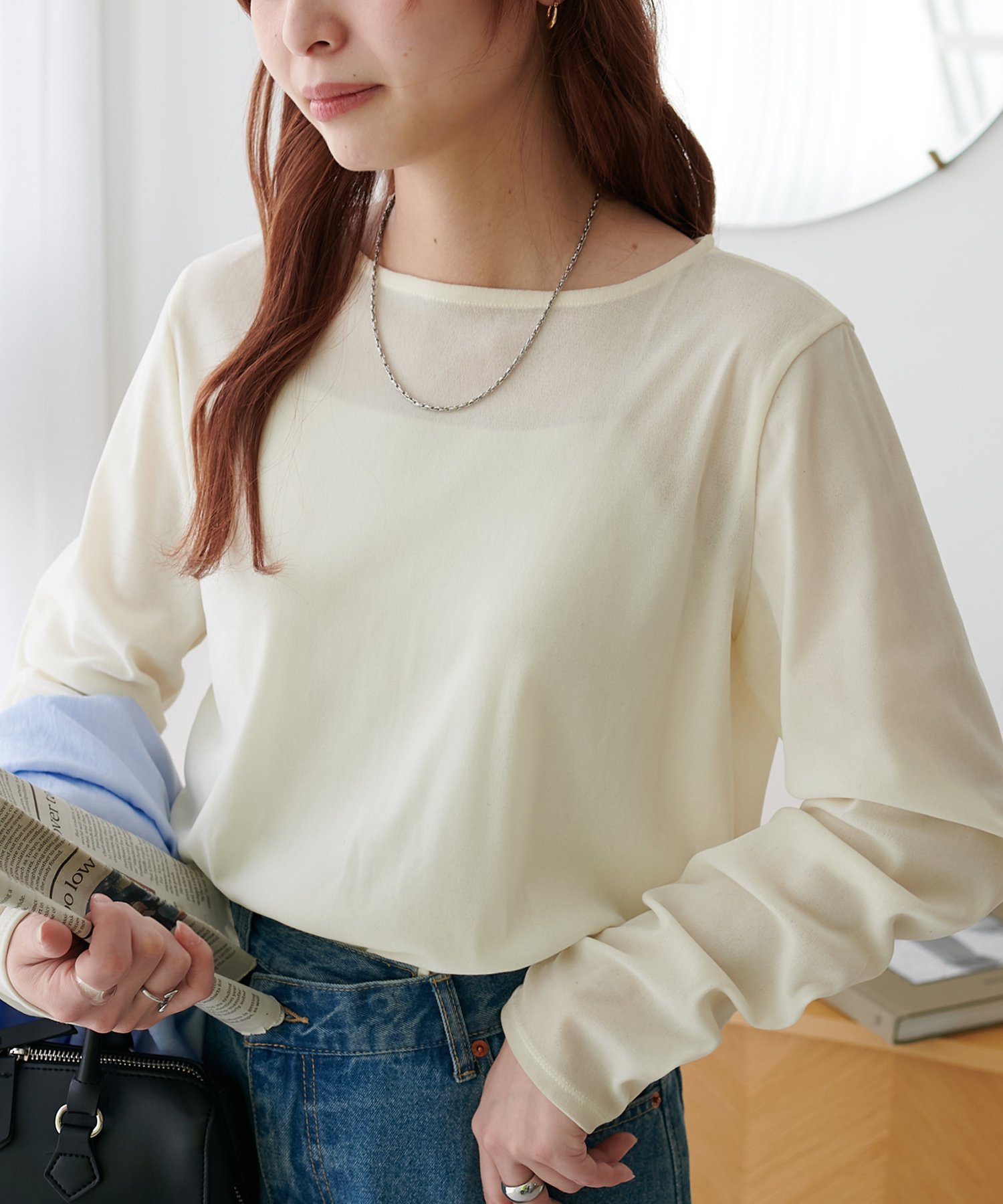 【ディスコート/Discoat】の【リピーター続出!】フロッキーメッシュロングスリーブ《WEB限定カラーあり》 人気、トレンドファッション・服の通販 founy(ファニー) 　ファッション　Fashion　レディースファッション　Fashion for Women　インナー　Innerwear　キャミワンピース　Cami Dress, Slip Dress　シアー　Sheer, See-Through　シンプル　Simple, Minimal　スウェット / スエット　Sweatshirt, Sweatwear　スラックス　Slacks, Dress Pants　デニム　Denim, Jeans Material　人気　Popular, Best Seller　ベスト　Vest, Waistcoat　ベロア　Velour, Soft Velvet　メッシュ　Mesh, Net Fabric　リラックス　Relax, Relaxed Fit　おすすめ　Recommended / Our Picks　エレガント 上品　Elegant　 other-1|ID: prp329100004933555 ipo3291000000037030273