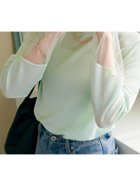 【ディスコート/Discoat】の【新色追加!/全16色展開】シアー袖切替プルオーバー≪WEB限定≫ ミント|ID: prp329100004933560 ipo3291000000037316715