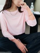 【ディスコート/Discoat】の【新色追加!/全16色展開】シアー袖切替プルオーバー≪WEB限定≫ ピンク|ID: prp329100004933560 ipo3291000000037316720