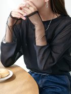 【ディスコート/Discoat】の【新色追加!/全16色展開】シアー袖切替プルオーバー≪WEB限定≫ ブラック|ID: prp329100004933560 ipo3291000000037316726