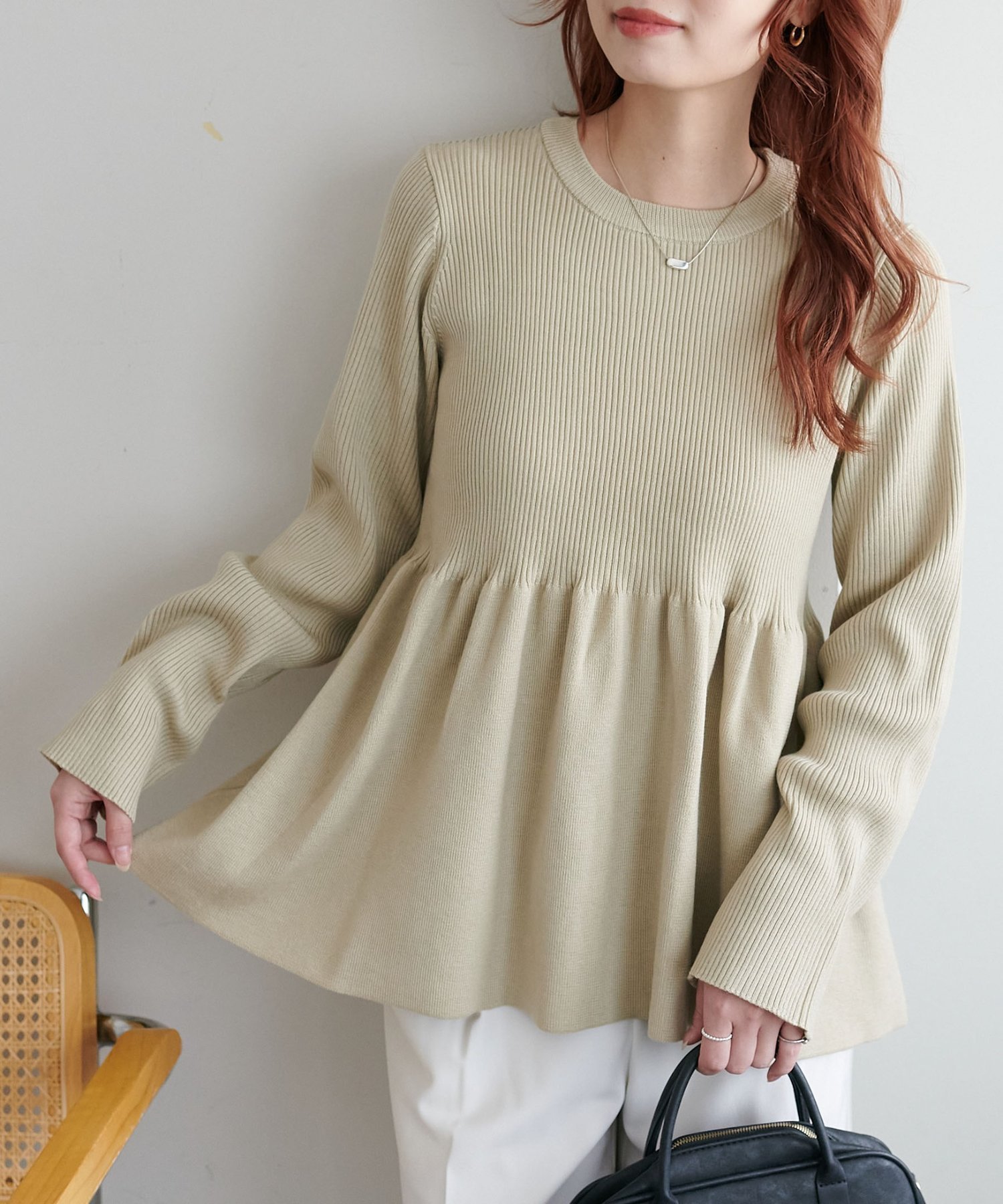 【ディスコート/Discoat】の《新色追加/リバイバル》【WEB限定】リブ切替ペプラムプルオーバー インテリア・キッズ・メンズ・レディースファッション・服の通販 founy(ファニー) 　ファッション　Fashion　レディースファッション　Fashion for Women　トップス・カットソー　Cut & Sew Tops　カジュアルプルオーバー・ニットトップス　Pullovers & Knit Tops / Casual Pullovers　アクセサリー　Fashion Accessories　切替　Switching, Contrast Panel　スリム　Slim, Slim Fit　とろみ　Fluid, Flowy Fabric　タイトスカート　Pencil Skirt, Tight Skirt　デニム　Denim, Jeans Material　トレンド　Trend, Trending Now　フレア　Flare, Flared　ペプラム　Peplum, Flared Hem　ボトム　Bottoms, Lower Wear　レギンス　Leggings, Stretch Pants　A/W・秋冬　Autumn/Winter　おすすめ　Recommended / Our Picks　ライトベージュ|ID: prp329100004933563 ipo3291000000037030339