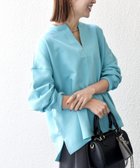 【シップス フォー ウィメン/SHIPS】の【WEB限定】SHIPS any 洗濯機可能 USAコットン 裏毛 スキッパー ルーズ スウェット ブルー|ID: prp329100004933566 ipo3291000000037030366