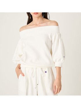 【フレイ アイディー/FRAY I.D】のChampion】パフスリーブオフショルスウェット 人気、トレンドファッション・服の通販 founy(ファニー) ファッション Fashion レディースファッション Fashion for Women トップス・カットソー Cut & Sew Tops レディースパーカー・カジュアルフーディー Casual Hoodies & Sweatshirts スウェット・クルーネックトップス Sweatshirts & Crewnecks / Relaxed Fit Sweat Tops ギャザー Gathered, Ruffled コレクション Collection, Seasonal Line スマート Smart, Elegant スリーブ Sleeve, Long Sleeve / Short Sleeve セットアップ Set-Up, Coordinated Outfit チェック Check, Plaid, Tartan デコルテ Décolleté, Neckline パターン Pattern, Design Print フェミニン Feminine, Girly |ID:prp329100004933570