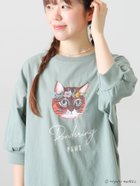 【サマンサモスモス/Samansa Mos2】の【miyuki matsuo*Samansa Mos2】別布切替T 人気、トレンドファッション・服の通販 founy(ファニー) ファッション Fashion レディースファッション Fashion for Women イラスト Illustration ギャザー Gathered, Ruffled 切替 Switching, Contrast Panel 猫 Cat, Kitty thumbnail ミント|ID: prp329100004933574 ipo3291000000037030411