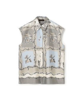 【トゥモローランド/TOMORROWLAND】のローマプリント フレンチスリーブブラウス 人気、トレンドファッション・服の通販 founy(ファニー) ファッション Fashion レディースファッション Fashion for Women トップス・カットソー Cut & Sew Tops シャツ・ブラウス・オフィスカジュアル Elegant Blouses & Button-Ups イタリア Italy カッティング Cutting Detail プリント Print, Printed Pattern モチーフ Motif, Design Theme エレガント 上品 Elegant |ID:prp329100004933578