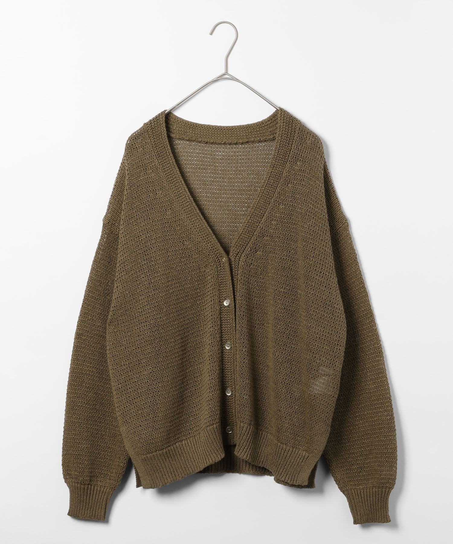 【グローバルワーク/GLOBAL WORK】のペーパーヤーンニットカーディガン長袖/646688 インテリア・キッズ・メンズ・レディースファッション・服の通販 founy(ファニー) 　ファッション　Fashion　レディースファッション　Fashion for Women　トップス・カットソー　Cut & Sew Tops　ニット　Knit Tops & Sweaters　カーディガン・羽織り　Layered Style Cardigans　おすすめ　Recommended / Our Picks　アンティーク　Antique-Inspired　カーディガン　Cardigan, Knitwear　サマー　Summer, Summer Style　ストール　Stole, Wrap　デニム　Denim, Jeans Material　メッシュ　Mesh, Net Fabric　夏　Summer　旅行　Travel　羽織　Haori, Light Jacket　軽量　Lightweight, Ultra Light　長袖　Long Sleeve, Full Sleeve　アッシュカーキ76|ID: prp329100004933581 ipo3291000000037030441