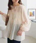 【ディスコート/Discoat】の【新色追加!/WEB限定】シャーリング使いシアーブラウス 人気、トレンドファッション・服の通販 founy(ファニー) ファッション Fashion レディースファッション Fashion for Women トップス・カットソー Cut & Sew Tops シャツ・ブラウス・オフィスカジュアル Elegant Blouses & Button-Ups おすすめ Recommended / Our Picks シャーリング Shirring, Ruched シンプル Simple, Minimal バランス Balance, Style Balance フレア Flare, Flared リボン Ribbon, Bow 夏 Summer 春 Spring S/S・春夏 SS, Spring/Summer, Warm Season thumbnail アイボリー|ID: prp329100004933582 ipo3291000000037030444