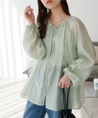 【ディスコート/Discoat】の【新色追加!/WEB限定】シャーリング使いシアーブラウス 人気、トレンドファッション・服の通販 founy(ファニー) ファッション Fashion レディースファッション Fashion for Women トップス・カットソー Cut & Sew Tops シャツ・ブラウス・オフィスカジュアル Elegant Blouses & Button-Ups おすすめ Recommended / Our Picks シャーリング Shirring, Ruched シンプル Simple, Minimal バランス Balance, Style Balance フレア Flare, Flared リボン Ribbon, Bow 夏 Summer 春 Spring S/S・春夏 SS, Spring/Summer, Warm Season thumbnail ミント|ID: prp329100004933582 ipo3291000000037030445