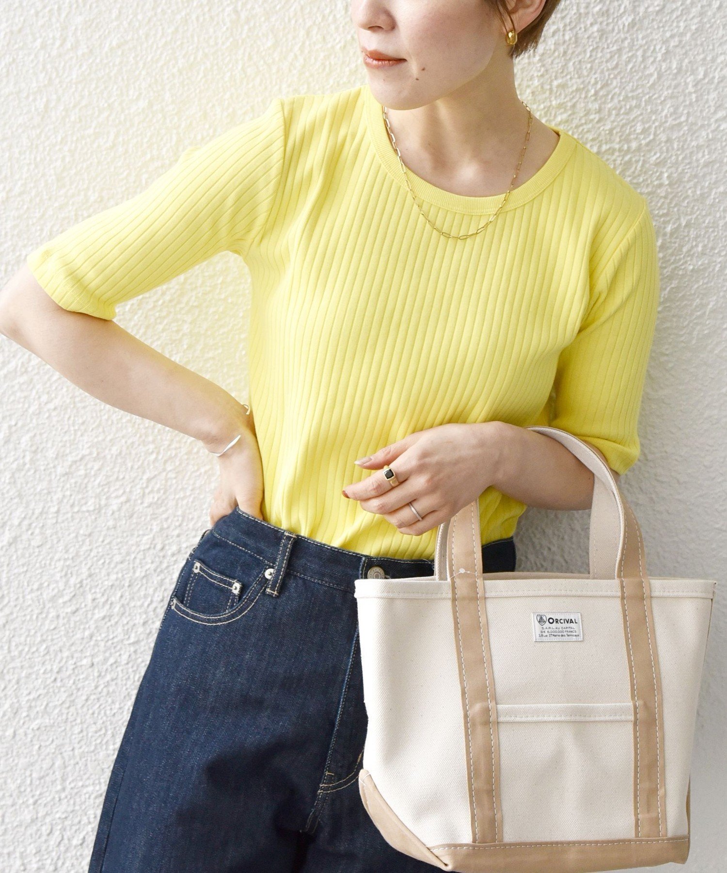 【シップス フォー ウィメン/SHIPS】のSHIPS any 洗濯機可能 テレコ リブ ハーフスリーブ TEE インテリア・キッズ・メンズ・レディースファッション・服の通販 founy(ファニー) 　ファッション　Fashion　レディースファッション　Fashion for Women　イエロー　Yellow　インナー　Innerwear　カットソー　Cut and Sewn Top　キャミワンピース　Cami Dress, Slip Dress　スリーブ　Sleeve, Long Sleeve / Short Sleeve　テレコ　Ribbed, Rib Stitch　デニム　Denim, Jeans Material　定番　Standard, Basic Item　ハーフ　Half, Half-Length　ロング　Long, Long-Length　おすすめ　Recommended / Our Picks　ビジネス 仕事 通勤　Business / Work / Commuting　2026年　2026　ライトイエロー|ID: prp329100004933583 ipo3291000000037030453