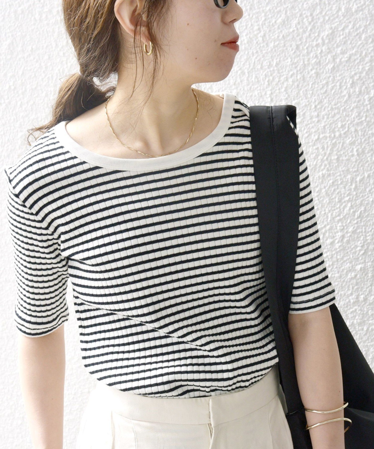 【シップス フォー ウィメン/SHIPS】のSHIPS any 洗濯機可能 テレコ リブ ハーフスリーブ TEE インテリア・キッズ・メンズ・レディースファッション・服の通販 founy(ファニー) 　ファッション　Fashion　レディースファッション　Fashion for Women　イエロー　Yellow　インナー　Innerwear　カットソー　Cut and Sewn Top　キャミワンピース　Cami Dress, Slip Dress　スリーブ　Sleeve, Long Sleeve / Short Sleeve　テレコ　Ribbed, Rib Stitch　デニム　Denim, Jeans Material　定番　Standard, Basic Item　ハーフ　Half, Half-Length　ロング　Long, Long-Length　おすすめ　Recommended / Our Picks　ビジネス 仕事 通勤　Business / Work / Commuting　2026年　2026　その他|ID: prp329100004933583 ipo3291000000037030457