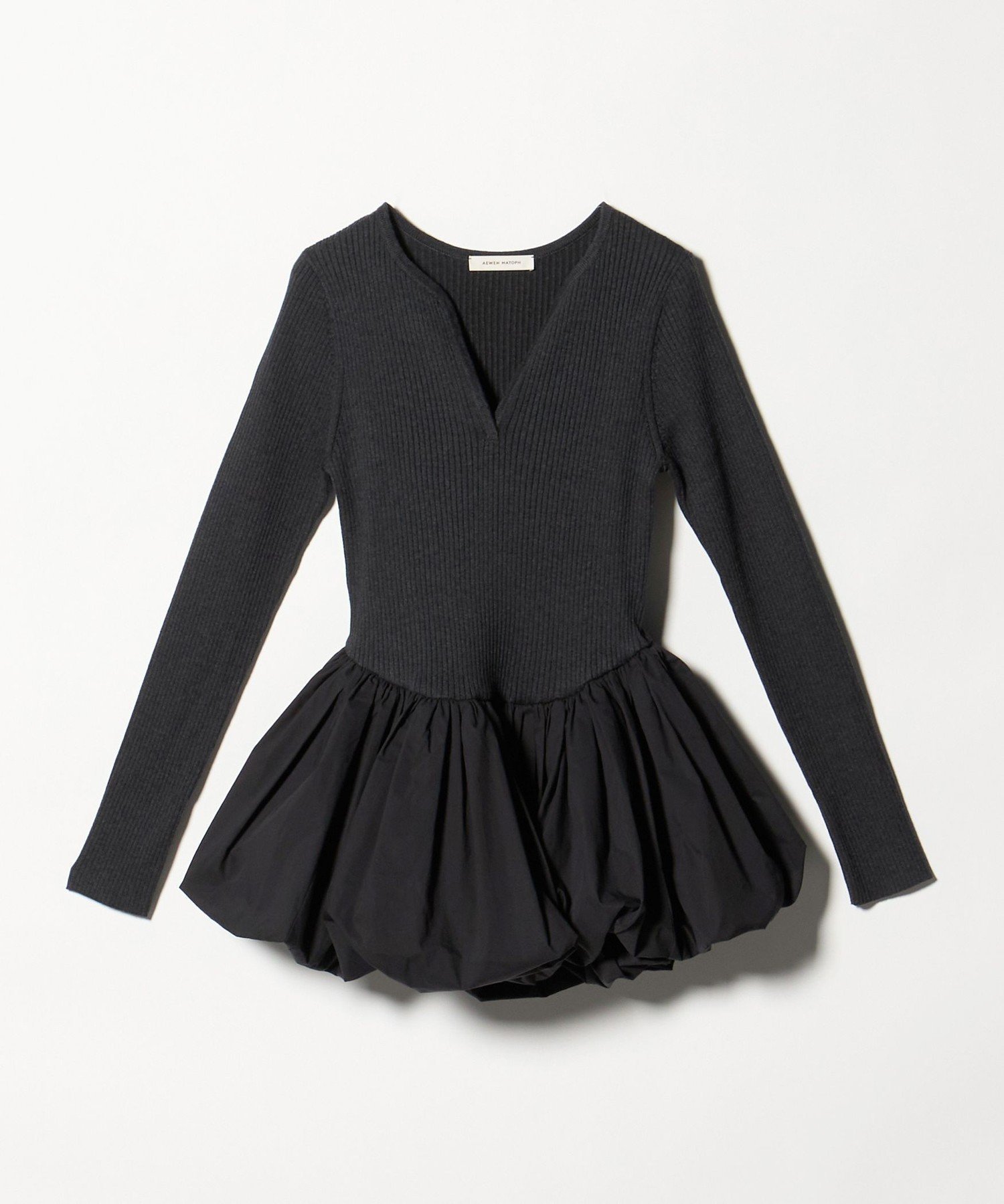 【ユナイテッドアローズ/UNITED ARROWS】のAEWEN MATOPH バルーンコンビ 二ットプルオーバー - ウォッシャブル - 人気、トレンドファッション・服の通販 founy(ファニー) 　ファッション　Fashion　レディースファッション　Fashion for Women　トップス・カットソー　Cut & Sew Tops　カジュアルプルオーバー・ニットトップス　Pullovers & Knit Tops / Casual Pullovers　インナー　Innerwear　ウォッシャブル　Machine Washable　コンビ　Combo, Combination Style　ジャケット　Jacket, Outerwear　タイプライター　Typewriter Fabric, Crisp Cotton　デコルテ　Décolleté, Neckline　トレンド　Trend, Trending Now　バルーン　Balloon, Balloon Silhouette　フィット　Fit, Slim Fit　ボトム　Bottoms, Lower Wear　ポケット　Pocket, Pocket Detail　リブニット　Rib Knit, Ribbed Knit　おすすめ　Recommended / Our Picks　エレガント 上品　Elegant　 other-1|ID: prp329100004933585 ipo3291000000037030461