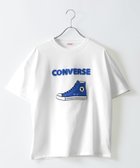 【マルカワ/MARUKAWA】のCONVERSE コンバース Tシャツ レディース ロゴ 刺繍 シューズ デザイン ティーシャツ ホワイト柄B|ID: prp329100004933587 ipo3291000000037030469