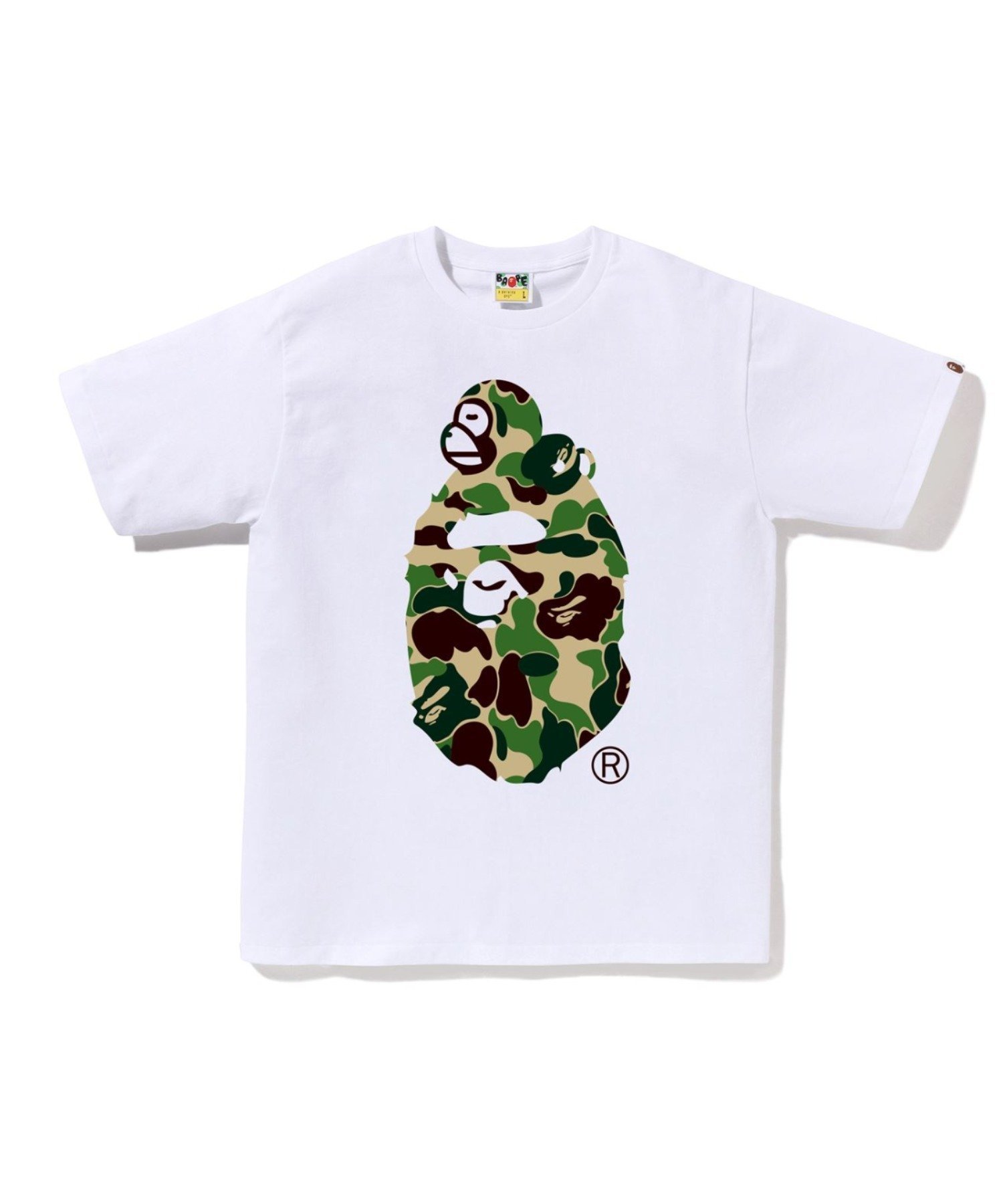 【ア ベイシング エイプ/A BATHING APE】のABC CAMO MILO ON BIG APE TEE インテリア・キッズ・メンズ・レディースファッション・服の通販 founy(ファニー) 　ファッション　Fashion　レディースファッション　Fashion for Women　インナー　Innerwear　グラフィック　Graphic, Graphic Design　コレクション　Collection, Seasonal Line　ショート　Short, Short Length　スリーブ　Sleeve, Long Sleeve / Short Sleeve　パターン　Pattern, Design Print　フロント　Front, Front Design　プリント　Print, Printed Pattern　ラバー　Rubber, Rubber Sole　人気　Popular, Best Seller　WH×GR|ID: prp329100004933591 ipo3291000000037030495