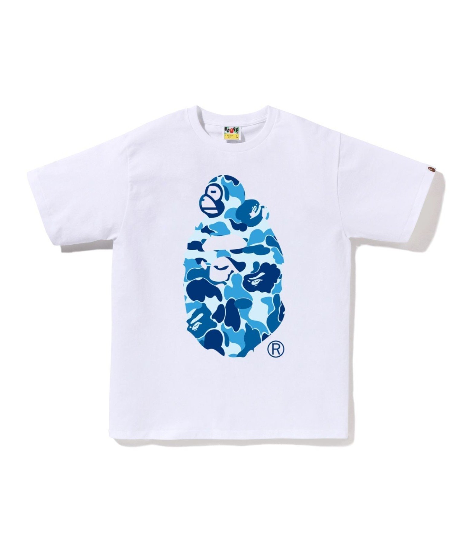 【ア ベイシング エイプ/A BATHING APE】のABC CAMO MILO ON BIG APE TEE インテリア・キッズ・メンズ・レディースファッション・服の通販 founy(ファニー) 　ファッション　Fashion　レディースファッション　Fashion for Women　インナー　Innerwear　グラフィック　Graphic, Graphic Design　コレクション　Collection, Seasonal Line　ショート　Short, Short Length　スリーブ　Sleeve, Long Sleeve / Short Sleeve　パターン　Pattern, Design Print　フロント　Front, Front Design　プリント　Print, Printed Pattern　ラバー　Rubber, Rubber Sole　人気　Popular, Best Seller　WH×BL|ID: prp329100004933591 ipo3291000000037030496