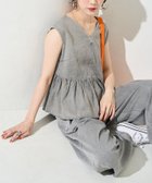 【フリークスストア/FREAK'S STORE】のレーヨンデニムノースリーブセットアップ(ブラウス・イージーパンツ)【限定展開】 人気、トレンドファッション・服の通販 founy(ファニー) ファッション Fashion レディースファッション Fashion for Women セットアップ Matching Sets レディースパンツ・ボトムス Pants & Trousers / Bottoms 2026年 2026 とろみ Fluid, Flowy Fabric セットアップ Set-Up, Coordinated Outfit デニム Denim, Jeans Material ペプラム Peplum, Flared Hem ワイド Wide, Wide Fit 切替 Switching, Contrast Panel 夏 Summer S/S・春夏 SS, Spring/Summer, Warm Season 楽ちん Easy Fit, Comfortable thumbnail グレー|ID: prp329100004933596 ipo3291000000037030521